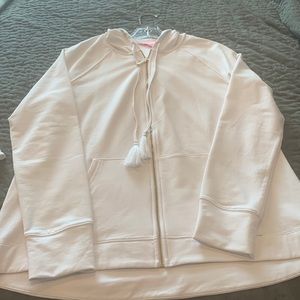Lily Pulitzer white hooded sweatshirt.
